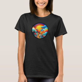 Um design de camiseta abstrato da natureza moderna