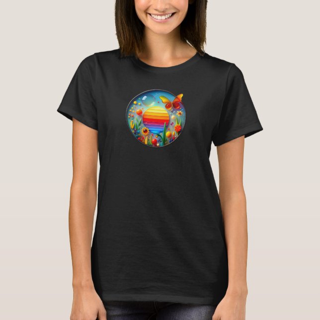 Um design de camiseta abstrato da natureza moderna (Frente)