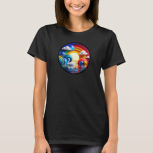 Um design de camiseta abstrato da natureza moderna
