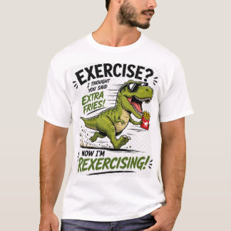 Um design engraçado de camiseta de dinossauro