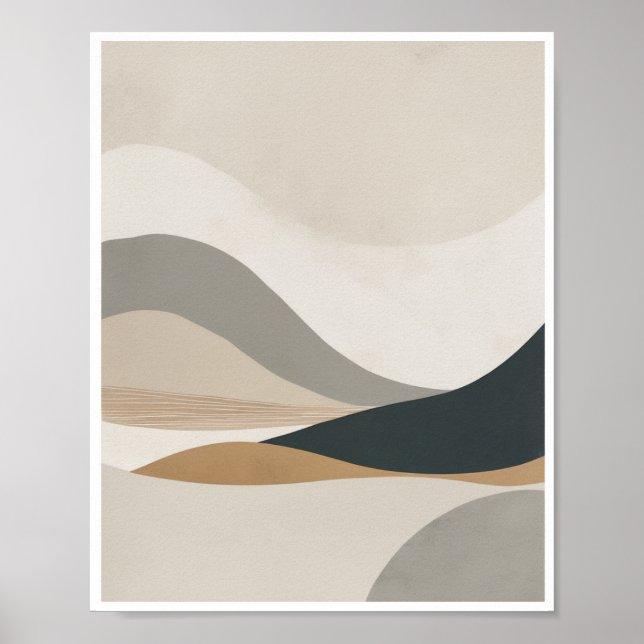 um design minimalista poster de abstrato (Frente)