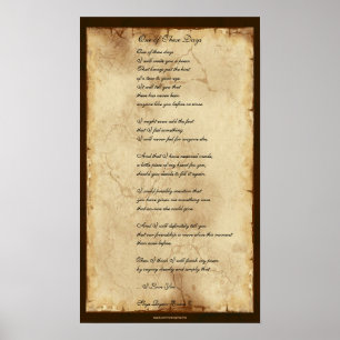 "Um destes dias" poster da poesia da amizade