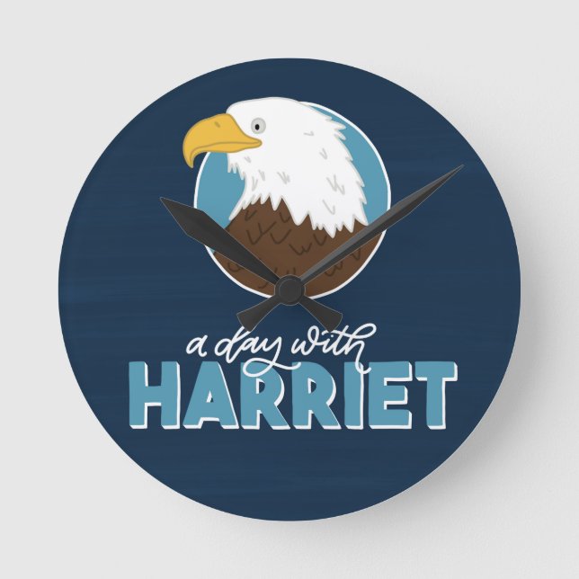 Um dia com relógio de parede da Sala Harriet (Frente)