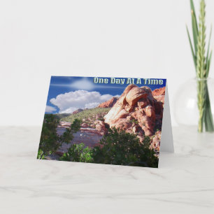 Um dia de cada vez que cumprimentar o cartão