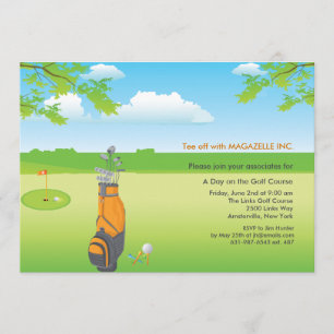 Um dia do convite do golfe