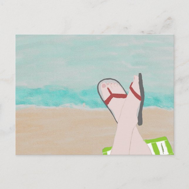Um dia no cartão postal da praia (Frente)