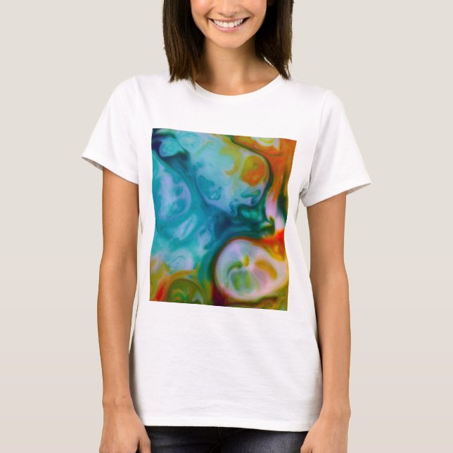 "Um dia t-shirt básico na praia" (Frente)