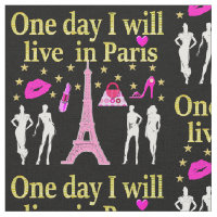 UM DIA VOU VIVER EM PARIS TECIDO