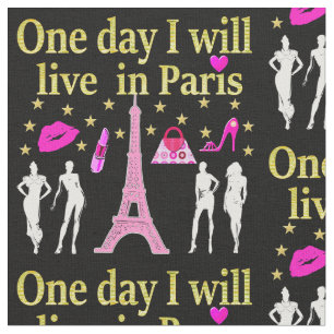 UM DIA VOU VIVER EM PARIS TECIDO