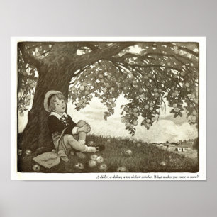 Um Diller, um Impressão Rhyme Nursery Dólar