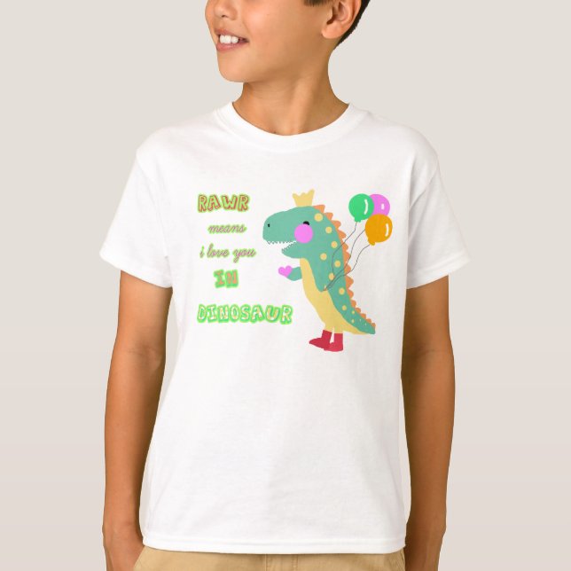 Um dinossauro bonito caçoa o t-shirt (Frente)