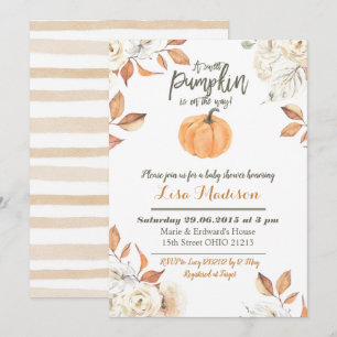 Um Doce Abóbora está a caminho convite para chá de