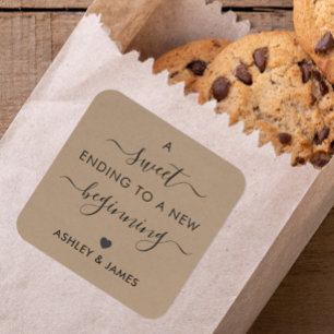 Um doce final para uma nova etiqueta de presente i