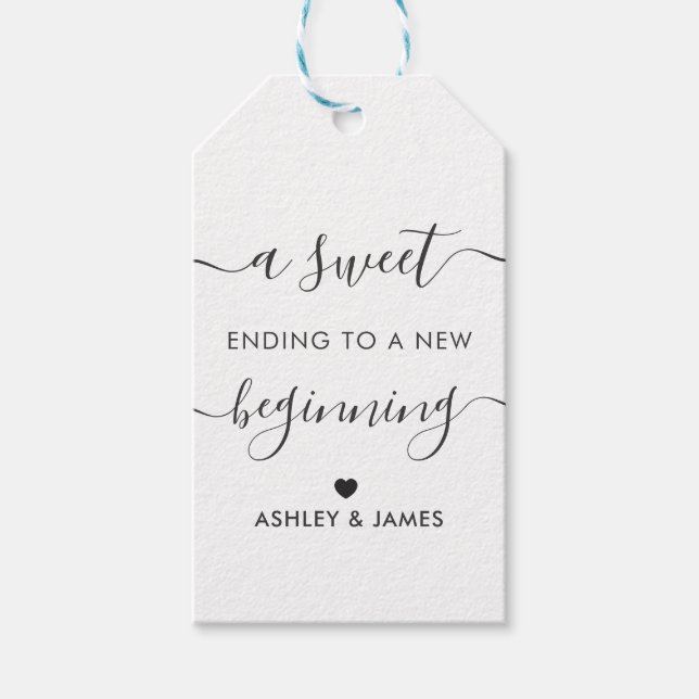 Um doce final para uma nova etiqueta de presente i (Frente)