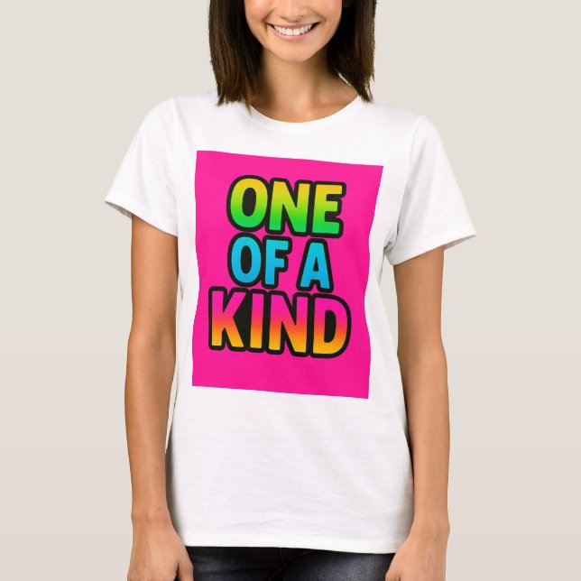 Um dos tipos - Neon Rainbow Statement T-Shirt (Frente)