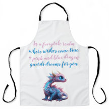 Um dragão cor-de-rosa e azul sonha com guardas