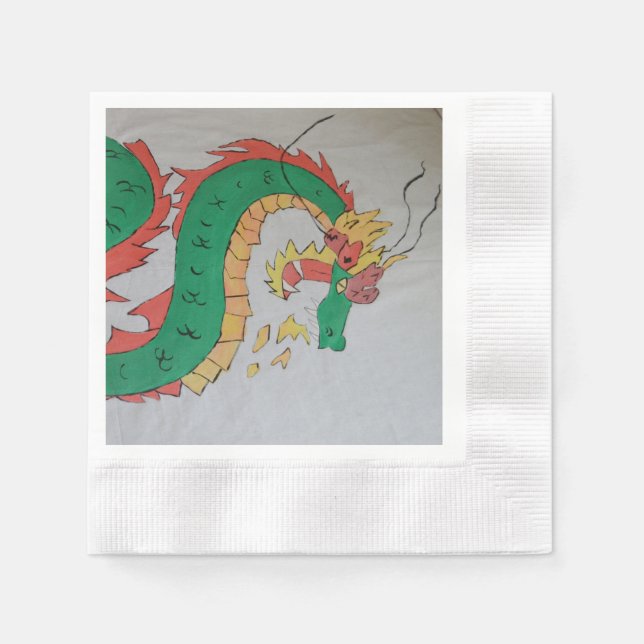 Um dragão guardanapos de papel (Frente)