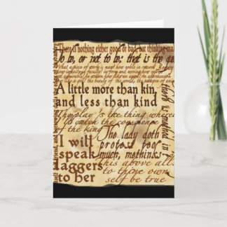 Um drama novo - cartão de Hamlet