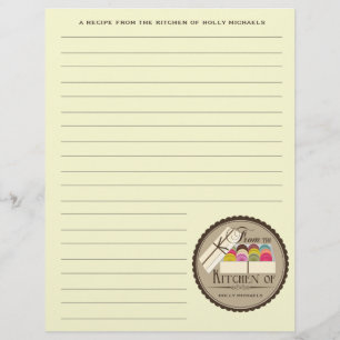 Um dúzia papéis da receita de Macarons do franc