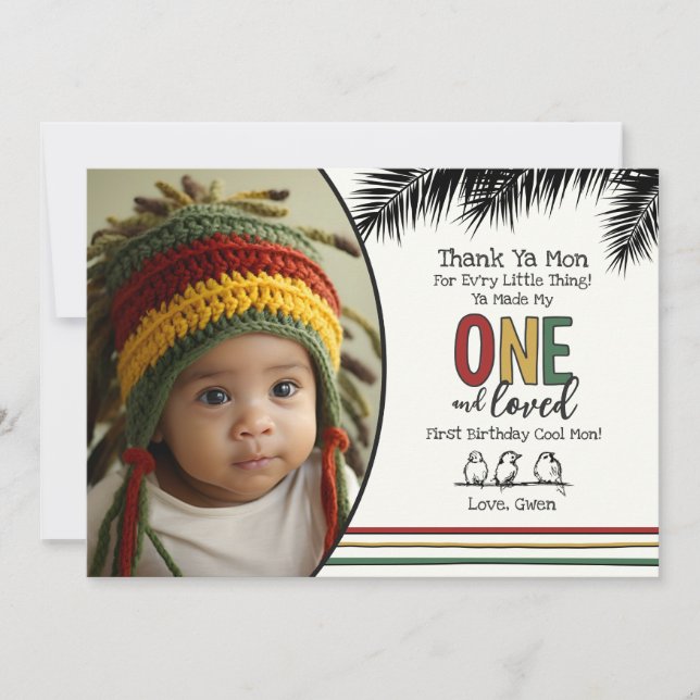 Um e Cartões de agradecimentos adorado (Frente)