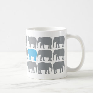 Um Elefante Azul na Caneca Herd