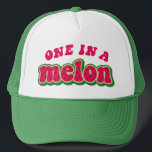 Um em um Boné Melon Baseball Hat<br><div class="desc">Um em um melão,  Melancia - Coching Best Friend Hats,  Baseball Hat,  Best Friend Gift para alguém especial</div>