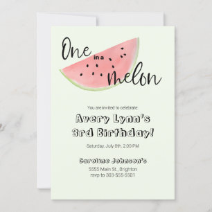 Um em um cartão de aniversário Melon para Menina