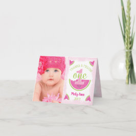 Um em um Cartões de agradecimentos de Foto Melon W