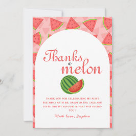Um Em Um Cartões de agradecimentos Melon Birthday