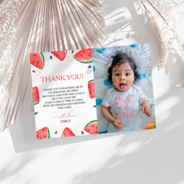 Um Em Um Cartões de agradecimentos Melon Birthday (Criador carregado)
