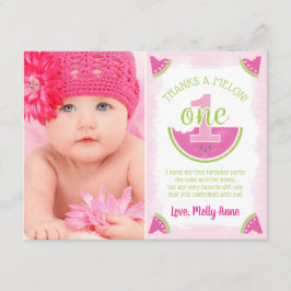 Um em um Cartões de agradecimentos Melon Watermelo