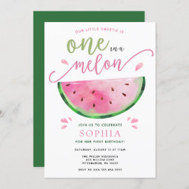 Um em um Convite à Aniversário Melon Watermelon