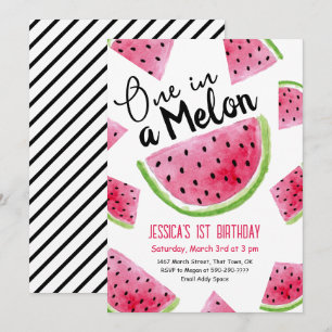 Um em um Convite de aniversário Melon