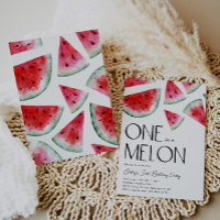 Um em um Convite Melon Aniversário | Melancia