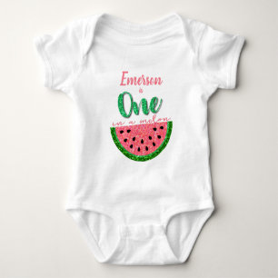Um em um melão, onsie da melancia, camisa do