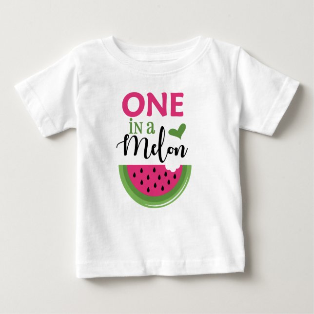 Um em uma camiseta cor-de-rosa Melon Watermelon (Frente)