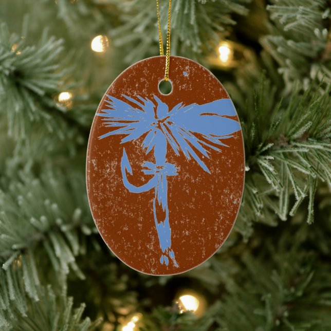 Um Enfeites de natal de mosca seco de truta marrom (Árvore)