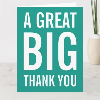 Um Excelente Grande Cartões de agradecimentos