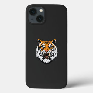 um fecho do rosto de um tigre sobre um fundo preto