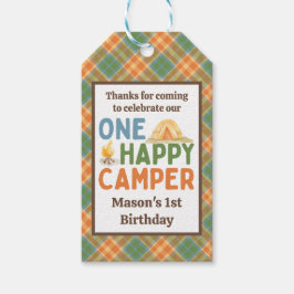 Um Feliz Camper Aniversário Favorece Etiquetas