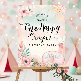 Um Feliz Camper Primeiro Aniversário Poster