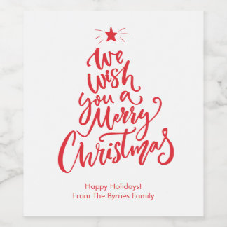 Um Feliz Natal - Etiquetas de Vinho Personalizadas