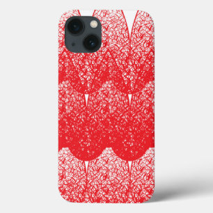 um fundo vermelho e branco com muitos pontos