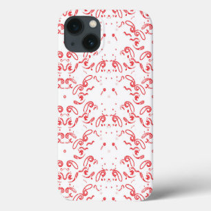 um fundo vermelho e branco com um padrão