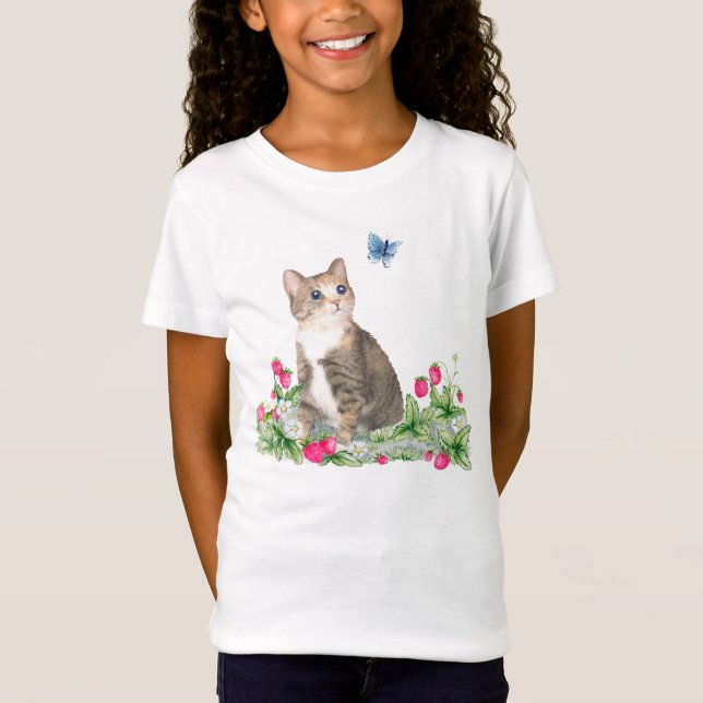 Um gatinho minúsculo em uma camisa do campo T da (Frente)
