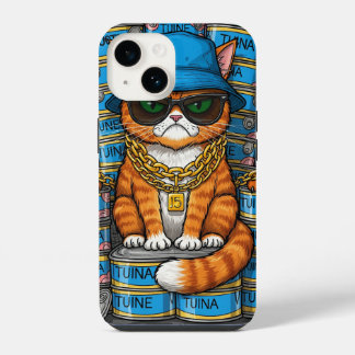 Um gato mal-humorado usando correntes de ouro
