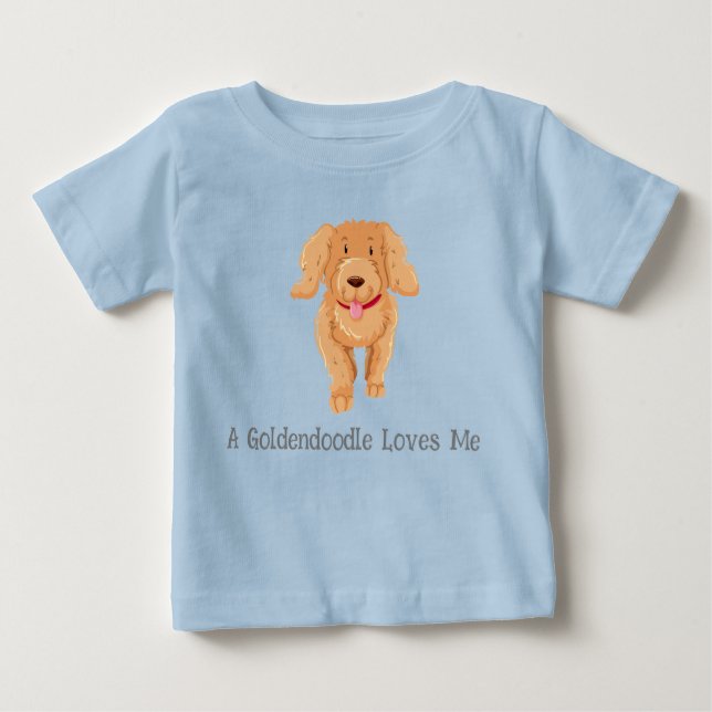 Um Goldendoododle me ama camisa de bebê (Frente)
