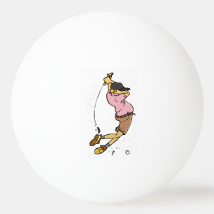 Um Golfer perdendo a bola