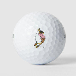 Um Golfer perdendo a bola