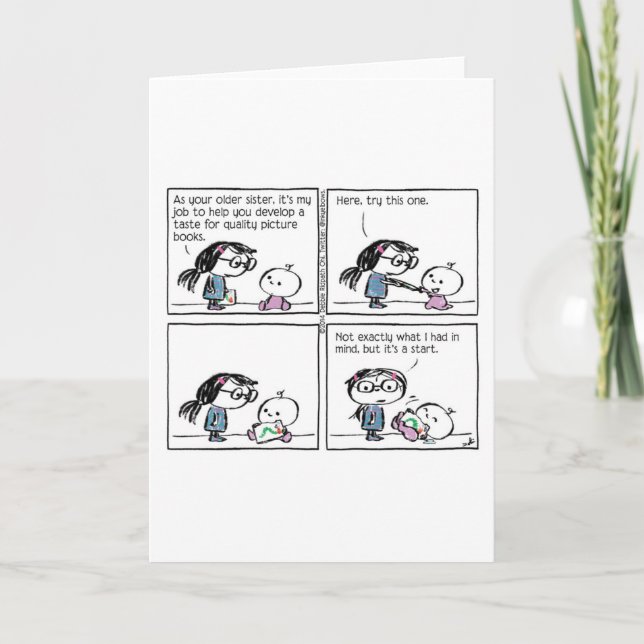 Um gosto para o cartão de livros ilustrados para (Frente)